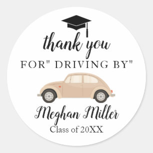 Graduation Thank you drive by sticker
