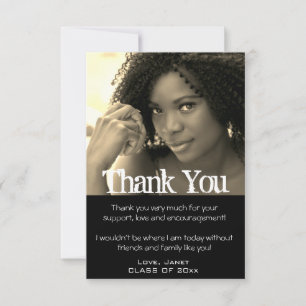 Graduation Thank You Grad Photo Card