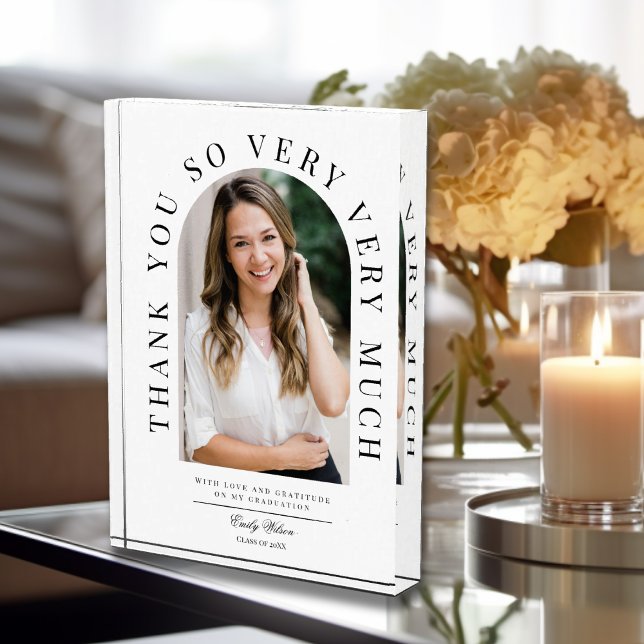 Graduation Thank You Photo Gift for Parents Block (Creator Uploaded)