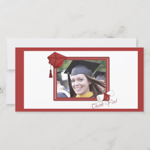 Graduation Thank You Red Card