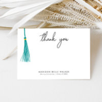 Graduation Thank You Teal Tassel
