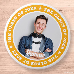 Graduation The Class of 20XX Modern Custom Photo 7.5 Cm Round Badge