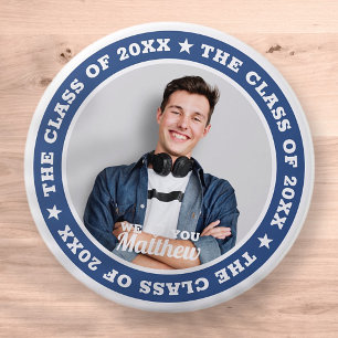 Graduation The Class of 20XX Modern Custom Photo 7.5 Cm Round Badge