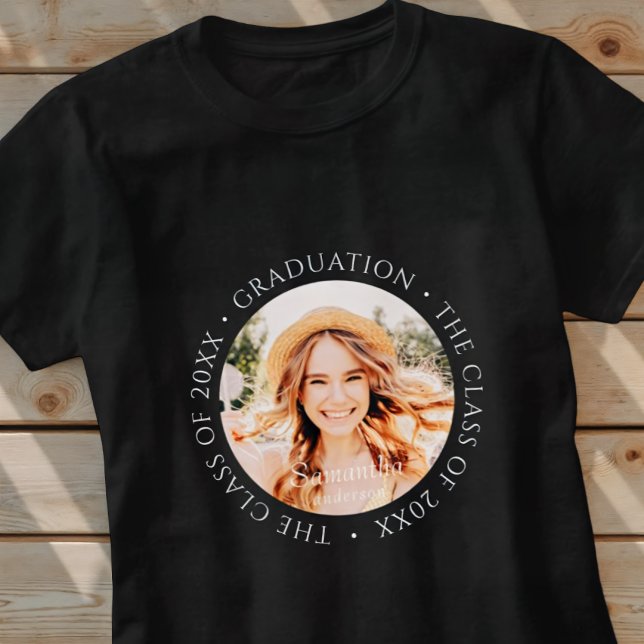 Graduation The Class of 20XX Modern Simple Photo T-Shirt (Creator Uploaded)
