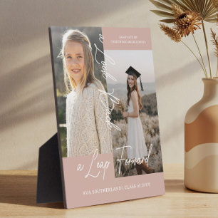 Graduation Then & Now Grad Photo Collage Keepsake Plaque