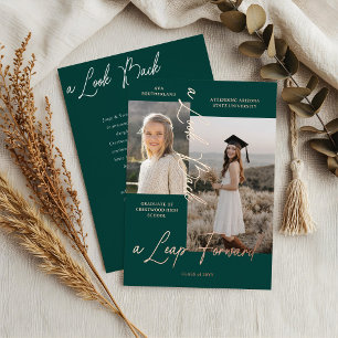 Graduation Then & Now Photo Collage Announcement