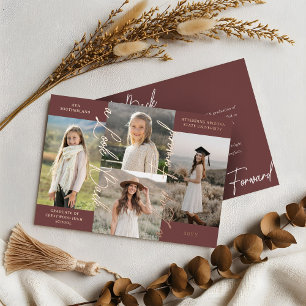 Graduation Then & Now Photo Collage Announcement