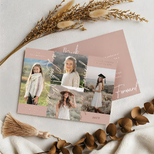 Graduation Then & Now Photo Collage Announcement