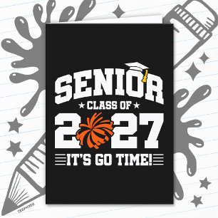 Graduation Time Quote Cheer Senior Class of 2027 Card