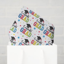 Graduation Tissue Paper, Congrats Grad Decoupage