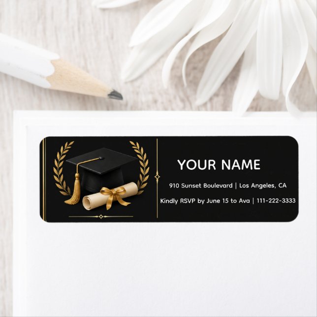 Graduation Title Card – Luxurious Black and Gold  (Insitu)