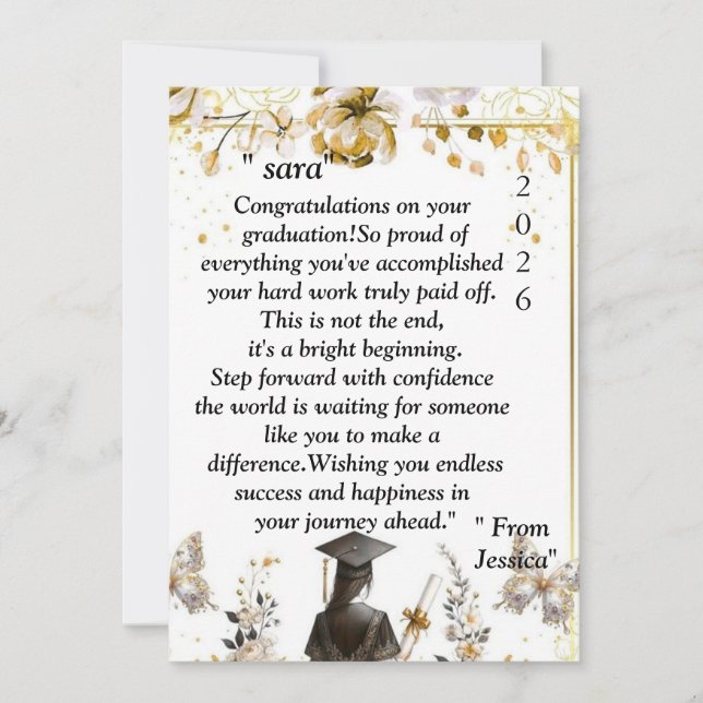  Graduation- Universal Design for all ages Invitation (Front)