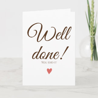 Graduation Well Done  Card
