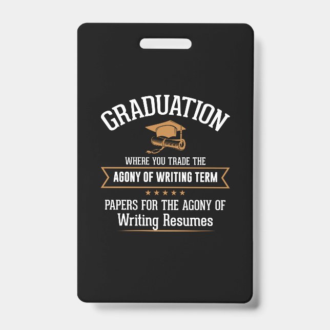 Graduation Where You Trade ID Badge (Front)