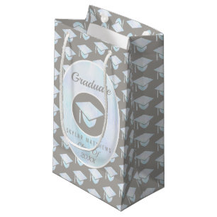 Graduation White Opal Trendy Pattern Graduate Small Gift Bag