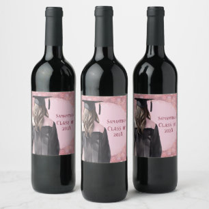 Graduation Wine Personalised labels