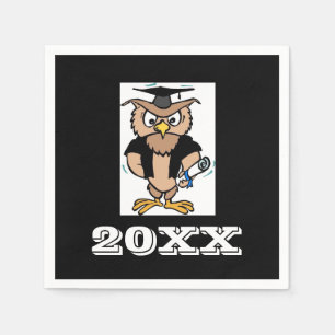 Graduation Wise Old Owl Graduation Symbol Napkins