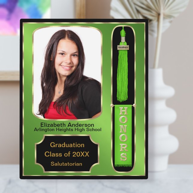Graduation With Honours Photo Plaque Green (Creator Uploaded)