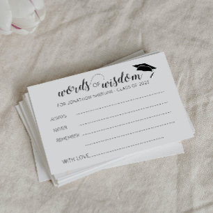 Graduation Words of Wisdom Advice for Graduate Card