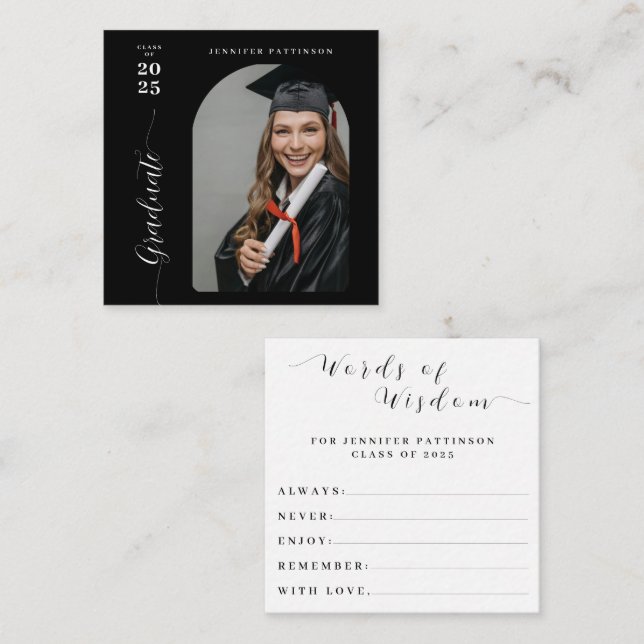 Graduation Words of Wisdom for Graduate Enclosure Card (Front/Back)