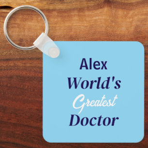 Graduation World's Greatest Doctor Personalised Key Ring