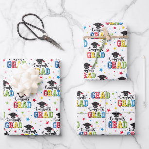 Graduation Wrapping Paper, Congratulations Gift Paper Sheet