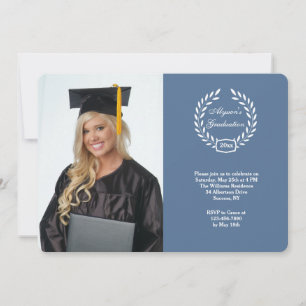 Graduation Wreath Photo Invitation