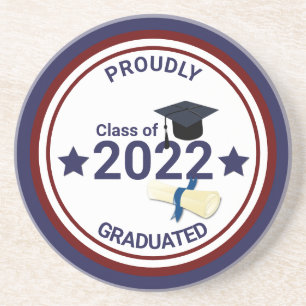 Graduation year elegant class of 2022 coaster