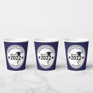 Graduation year elegant class of 2022  paper cups
