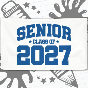 Graduation Year School Blue Senior Class of 2027 Banner