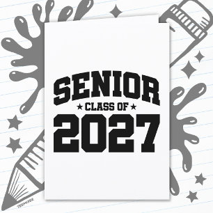 Graduation Year School Pride Senior Class of 2027 Card
