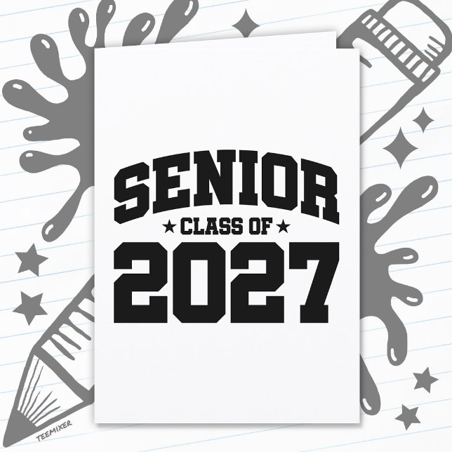 Graduation Year School Pride Senior Class of 2027 Card (Creator Uploaded)