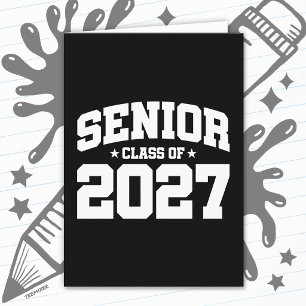 Graduation Year School Pride Senior Class of 2027 Card