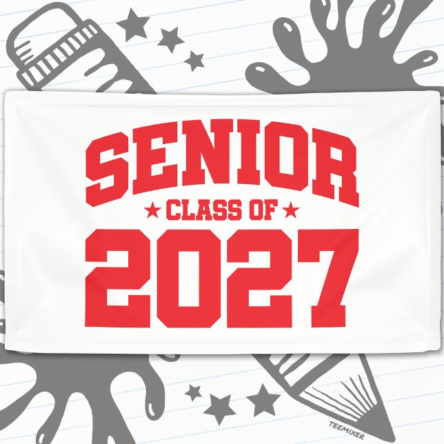 Graduation Year School Red Senior Class of 2027 Banner (Creator Uploaded)