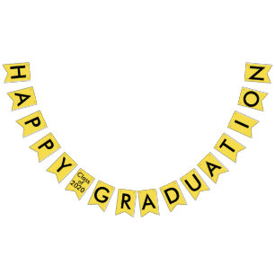 Graduation YEAR Yellow Black Bunting