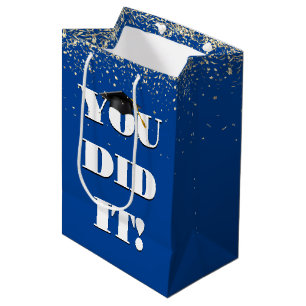 Graduation "You Did It Sign" with Confetti   Medium Gift Bag