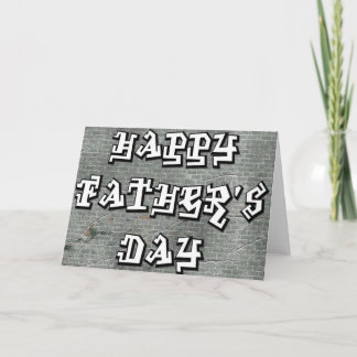 Graffetti Writing Happy Father's Day Greeting Card