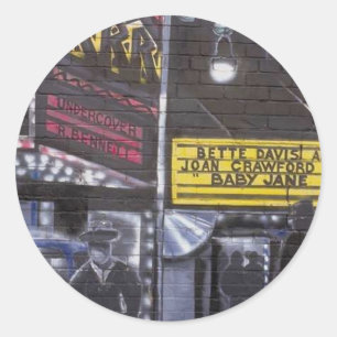 Graffiti 10 classic round sticker