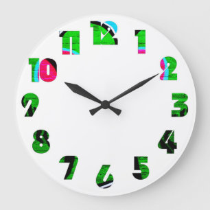 Graffiti 12 Number Overlay wccn Large Clock