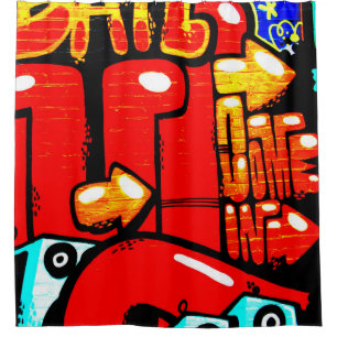 Graffiti 19 sccna shower curtain