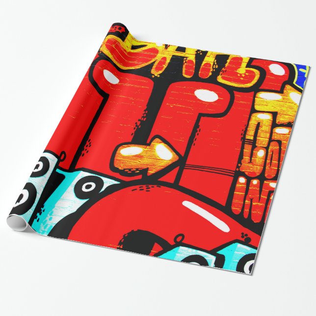 Graffiti 19 wpcna wrapping paper (Unrolled)