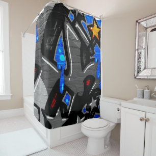 Graffiti 3 sccn shower curtain