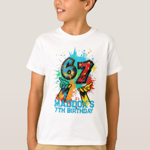 Graffiti 6-7 Birthday T-shirt Six Seven
