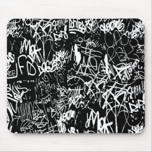 Graffiti Abstract Collage Print Pattern Mouse Pad