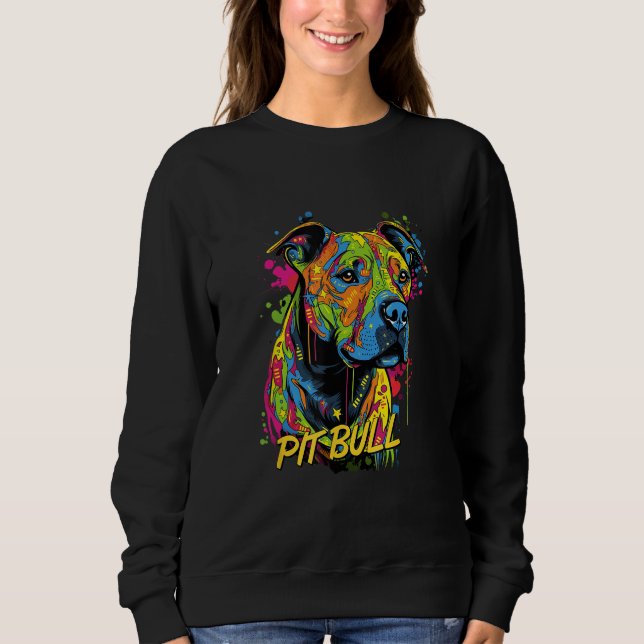 Graffiti American Pit Bull Terrier Mural Street Do Sweatshirt (Front)