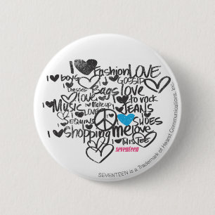 Graffiti Aqua 6 Cm Round Badge