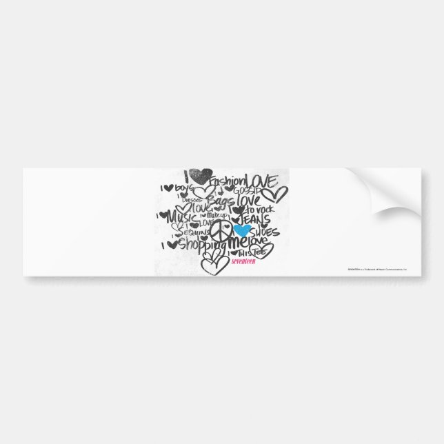 Graffiti Aqua Bumper Sticker (Front)