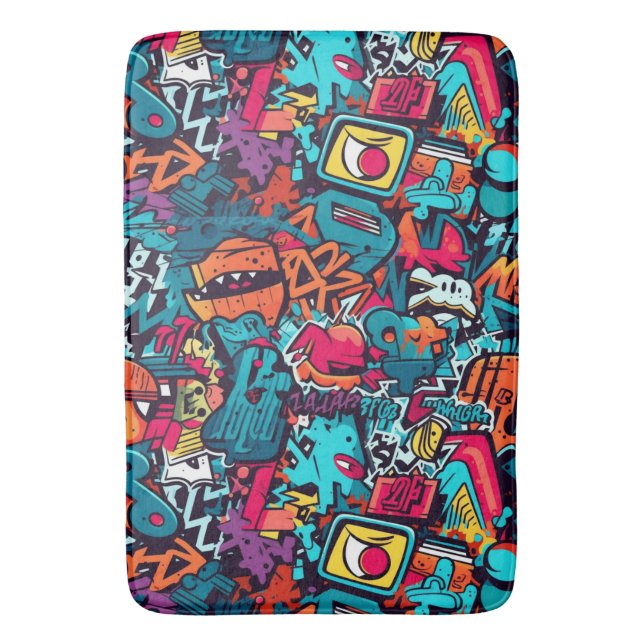 Graffiti Art Bath Mat (Front Vertical)