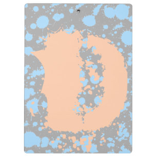 Graffiti Art Black and Blue 90s Splatter Paint Clipboard