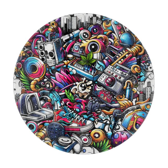 Graffiti Art Cutting Board (Front)